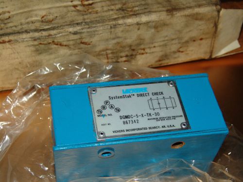 New vickers systemstak direct check directional hydraulic valve dgmdc-5-x-tk-30 for sale