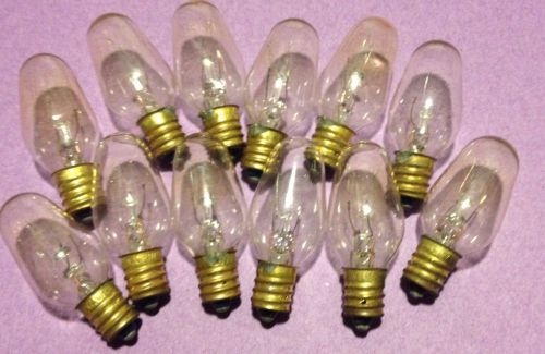 Christmas  Holiday Bulbs C7, Clear, 7 Watt,E12 Base BRAND NEW 12 per order