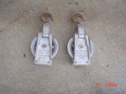 PULLEYS WIRE ROPE CABLE CAMPBELL 7LP  2 pulleys