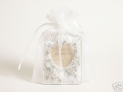 20 PCS 5x7 White Organza Fabric Bags, Party Favor  Gift