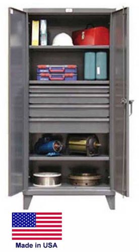 Steel cabinet commercial/industrial - shelves &amp; drawers 3/4 - 78 h x 24 d x 36 w for sale