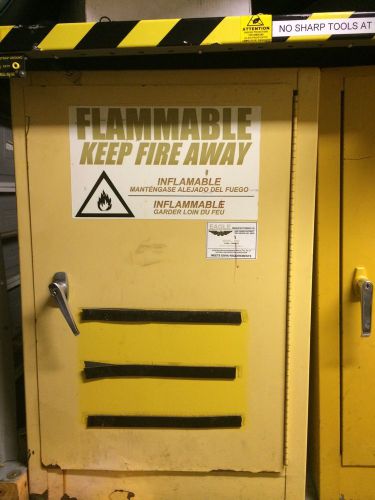 Eagle 1924 flammable safety cabinet, 12 gal., yellow for sale