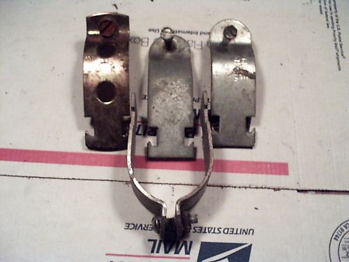Bag of 4 used two inch conduit clamps/hangers for sale