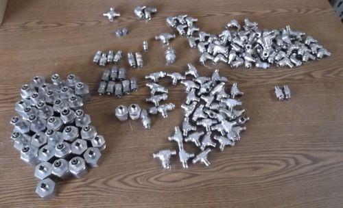 Assortment of 1/4&#034; fittings (Parker, Swagelok, and other &#034;off&#034; brands like DK)