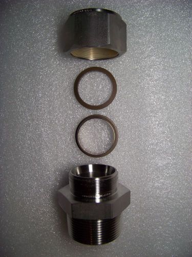 Swagelok ss 1 1/4&#034; tube x 1 1/2&#034; mnpt male connector fitting ss-2000-1-24bt au for sale