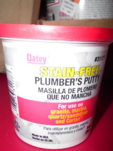 New 3 Oatey 9  oz tubs stain free oil free plumbers putty