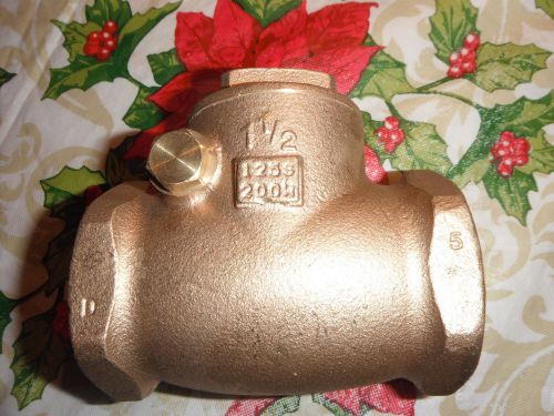 Swing check valve, 1-1/2 in, screwed , 4046-h , bronze ----  new for sale
