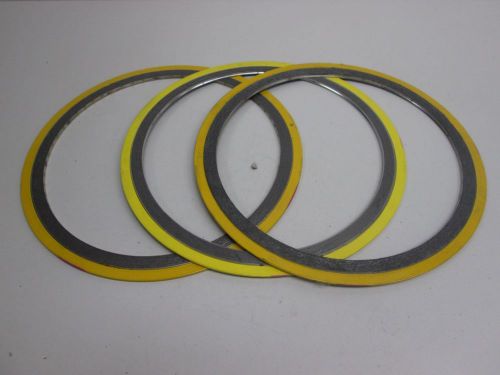 Lot 3 new flexitallic 150 asme b16.20 304/fs 10in spiral wound gasket d267310 for sale