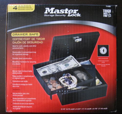 NIB! MASTER storage security LOCK Drawer Safe: ideal for cash, jewelry, ETC.