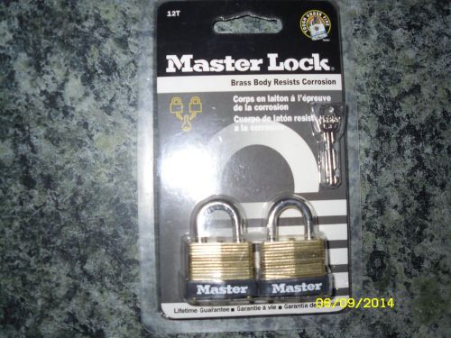 5~Two Packs of Master Padlocks(12T)Brass Body, 10=total locks, Free USA Shipping