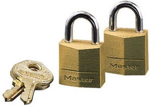 Master lock solid body padlock - steel shackle, brass (120t) for sale