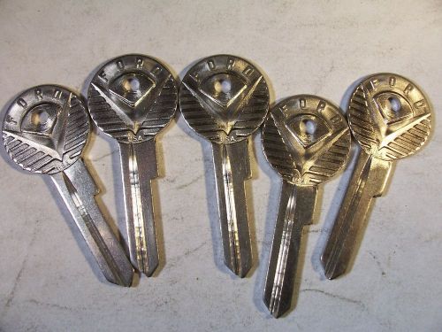5  VINTAGE FORD  63 TO 67  NOS   KEY BLANK  WITH KNOCKOUT IN PLASE  UNCUT