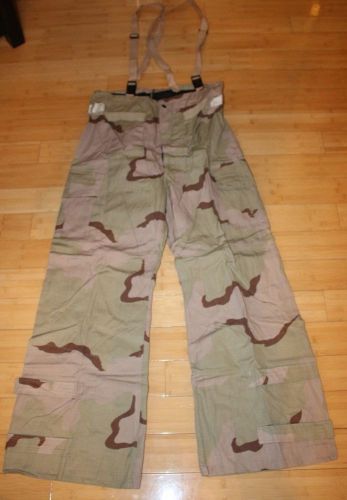 Military overgarment chemical protective class 2 desert camo pants size med/long for sale