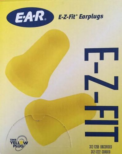Earplugs -  3m e-a-r e-z-fit corded foam earplugs (200pairs) for sale