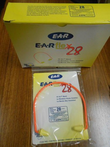 NEW (10) E-a-rflex 28 Semi-Aural Hearing Protectors NRR 28 BANDED EAR PLUG