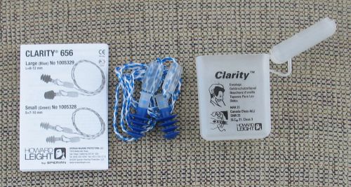 10 Pair NEW Howard Leight Clarity Corded Reusable Ear Plugs No 656 (Large)