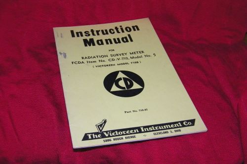 Cold War / Atomic Bomb / CD.....RADIATION SURVEY METER Instruction booklet