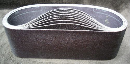 10 aluminum oxide coated cloth abrasive belts  3&#034; x 21&#034; for wood &amp; metal 80 grit for sale