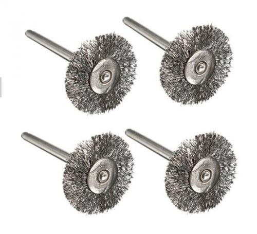 10x steel wire wheel brushes shank clean for dremel rotary tools cleaning bb for sale