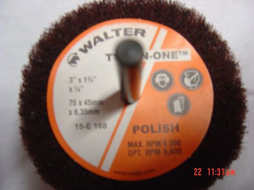 Walter Two in One 3&#034; X 1 3/4&#034; X 1/4&#034; Flap Wheel, 15-E-168