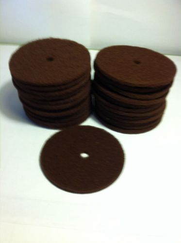 SAIT / UNITED ABRASIVES, 5&#034; DIA 1/4&#034; THICK, 1/4&#034; HOLE BROWN  NON-WOVEN DISCS