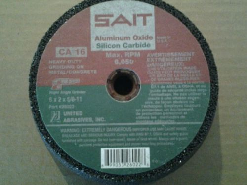 United Abrasives Grinding Cup Wheel CA16.   6x2x5/8-11.  MAX RPM 6,050