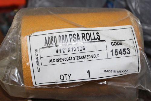 4.5 x 10yd Alo open coat started gold abrasive roll 80 grit