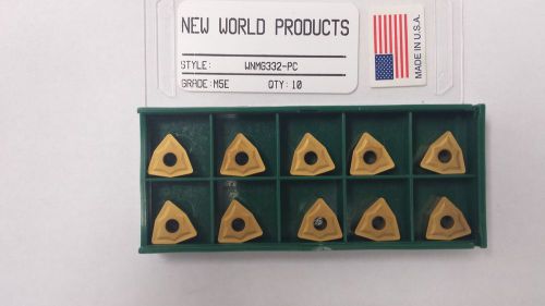 New world products wnmg332-pc m5e (c5 multi cvd tin coat) carbide inserts 10pcs for sale