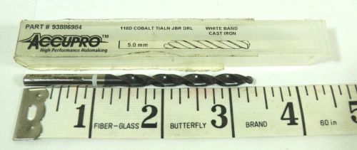 Accupro #93886984 jobber length drill bit 5mm, 86mm long, cobalt ~ (loc8) for sale
