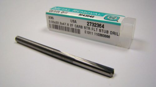 METAL REMOVAL Carbide Straight Drill 3mm 2FL 7/8&#034; x 1-7/8&#034; M43546 [1915]