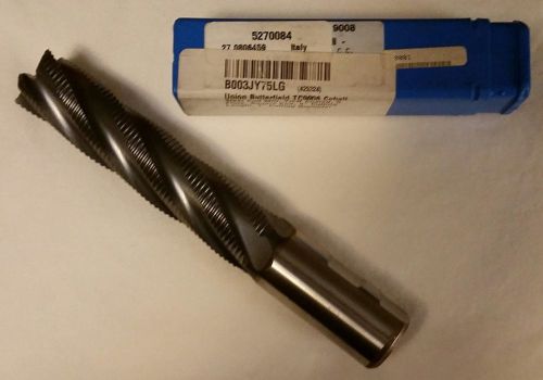 Union butterfield 5270084 cobalt square nose end mill, ticn, 6.5 x 1&#034; diameter for sale