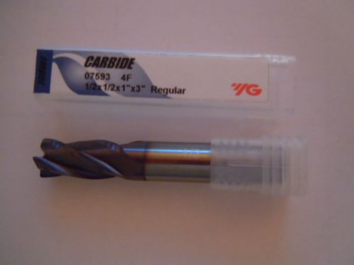YG - Carbide 4F End Mill  1/2 x 1/2 x 1 x 3 Regular   (1pcs)