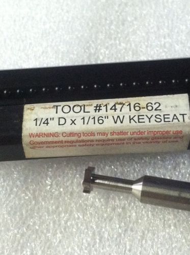Harvey Tool Keyseat cutter 1/4&#034; dia x 1/16&#034; cutter width 14716-62