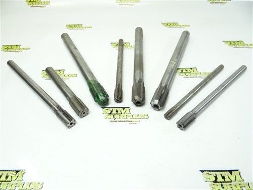 Lot of 8 hss straight shank carbide tipped expansion reamers 7/16&#034; to 29/32&#034; for sale