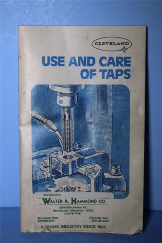 92 pages Cleveland Use and Care of Taps 1981 11-504 9-81