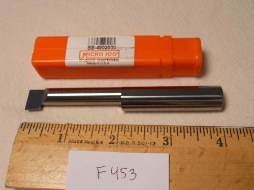 1 new micro 100 solid carbide boring bar.   bb-4902000 {f453} for sale