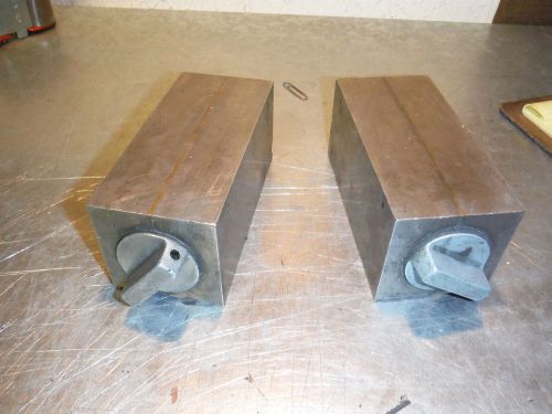 2, BROWN AND SHARPE B&amp;S NO. 760 MAGNETIC BLOCKS JIG FIXTURE