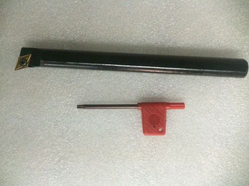 New indexable boring bar sdqcr 12 mm with dcmt carbide insert &amp; key - turning for sale