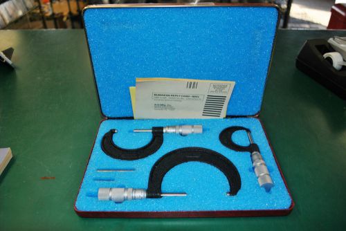 Central Tool Co. 3 Pc Outside Micrometer Set in Metal Case