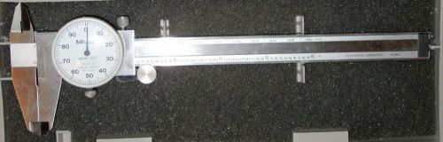 MITUTOYO DIAL CALIPER 505-645 STAINLESS WITH CASE