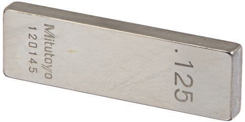 Mitutoyo 611165-531 Steel Rectangular Gage Block, ASME Grade 0, 0.125&#034; Length