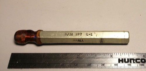 1/16 27 npt l1 pipe thread plug gage machinist machine tooling .0625 n.p.t. for sale