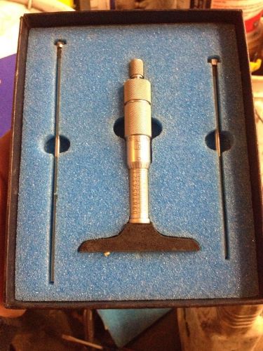 Depth Micrometer 0-3&#034; MG Tool Co USA Machinist Tool Box Find Metal Lathe Mill