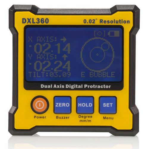 == Dual Axis == Digital Protractor Gauge Surface Inclination Angle Meter Cube