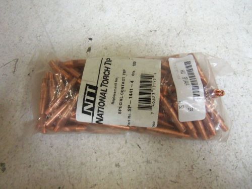 LOT OF 100 NATIONAL TORCH TIP SP-1441-4 CONTACT TIP *NEW IN FACTORY BAG*
