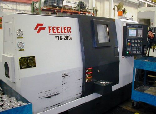 2012 feeler ftc-200l slant bed cnc lathe - 1,831 hours - fanuc control for sale