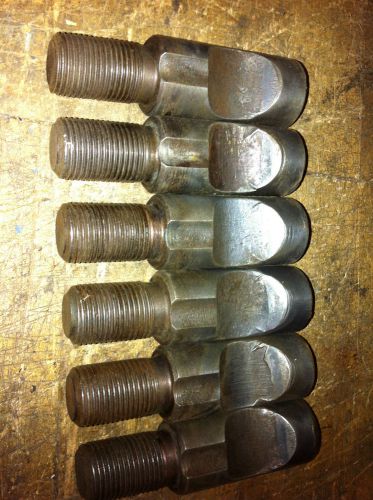 Six lathe chuck or face plate cam lock mounting pins 3/4&#034; -16tpi for sale