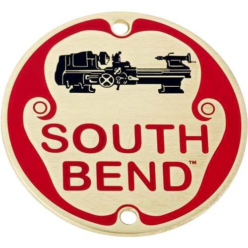 South bend lathe nameplate, 1-3/8&#034; or 2-7/16&#034; diameter new brass name plate for sale