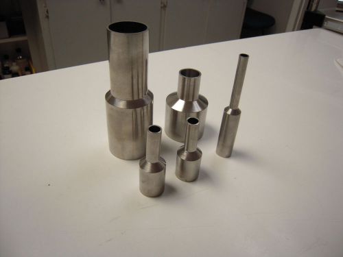 1717  lot of 5 ast  ss weld concentric reducer/adapter fittings for sale