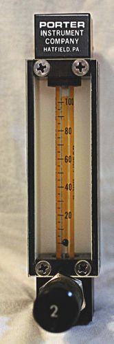 Porter F65 - 65 Series Purge Rotameter (linear 0-100 glass tube)  Porter F65 - 6